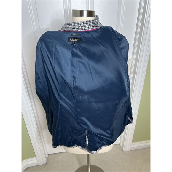 Talbots Woman Petite Aberdeen Blazer Jacket 22WP Houndstooth Career Work Wear - Picture 12 of 15